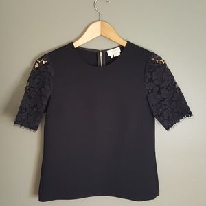 Kate Spade New York Lace Sleeve Top Sz. 00